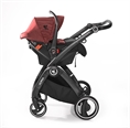 Combi Stroller ADRIA with car seat BLACK&RED *option